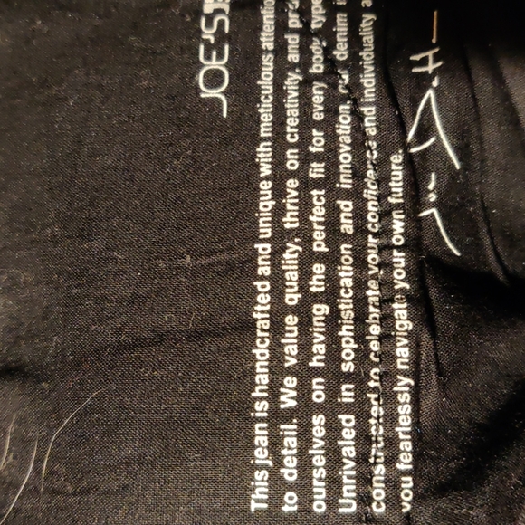 Joe's high rise skinny,dark navy velvet, size 28  handcrafted and unique jeans. - Picture 3 of 5